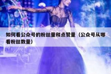 如何看公众号的粉丝量和点赞量（公众号从哪看粉丝数量）