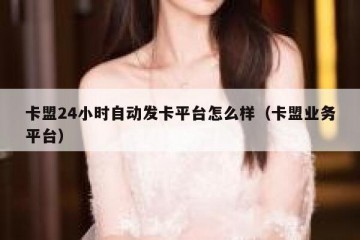 卡盟24小时自动发卡平台怎么样（卡盟业务平台）