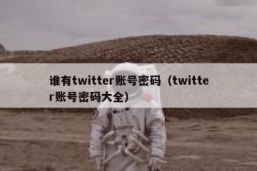 谁有twitter账号密码（twitter账号密码大全）