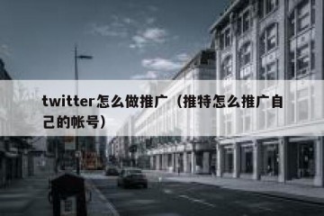 twitter怎么做推广（推特怎么推广自己的帐号）