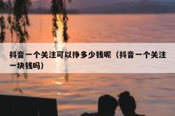 抖音一个关注可以挣多少钱呢（抖音一个关注一块钱吗）
