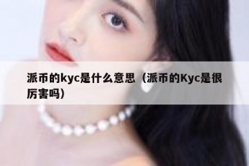 派币的kyc是什么意思（派币的Kyc是很厉害吗）