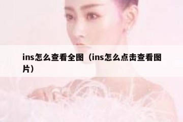 ins怎么查看全图（ins怎么点击查看图片）