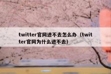 twitter官网进不去怎么办（twitter官网为什么进不去）