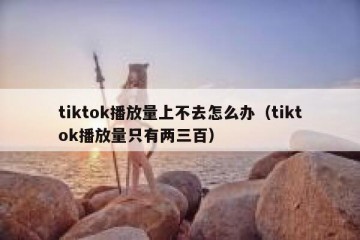 tiktok播放量上不去怎么办（tiktok播放量只有两三百）