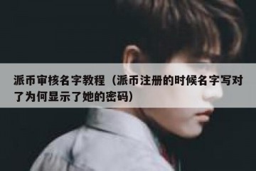 派币审核名字教程（派币注册的时候名字写对了为何显示了她的密码）