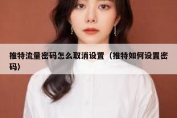 推特流量密码怎么取消设置（推特如何设置密码）