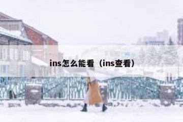 ins怎么能看（ins查看）