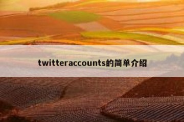 twitteraccounts的简单介绍