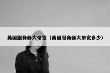 美国服务器大带宽（美国服务器大带宽多少）