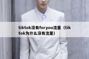 tiktok没有foryou流量（tiktok为什么没有流量）