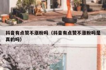 抖音有点赞不涨粉吗（抖音有点赞不涨粉吗是真的吗）