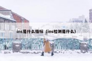 ins是什么指标（ins检测是什么）