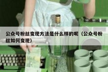 公众号粉丝变现方法是什么样的呢（公众号粉丝如何变现）