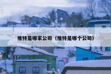 推特是哪家公司（推特是哪个公司）