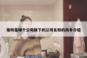 推特是哪个公司旗下的公司名称的简单介绍
