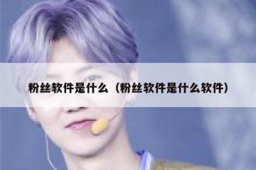 粉丝软件是什么（粉丝软件是什么软件）