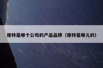 推特是哪个公司的产品品牌（推特是哪儿的）