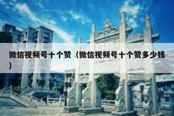 微信视频号十个赞（微信视频号十个赞多少钱）