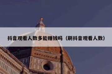 抖音观看人数多能赚钱吗（刷抖音观看人数）