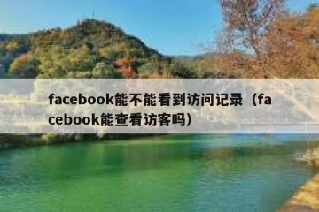 facebook能不能看到访问记录（facebook能查看访客吗）