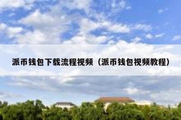 派币钱包下载流程视频（派币钱包视频教程）