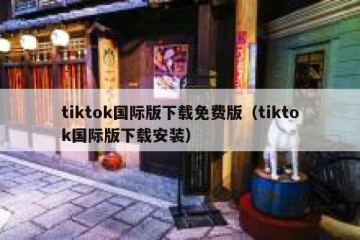 tiktok国际版下载免费版（tiktok国际版下载安装）