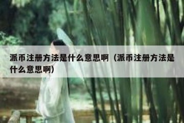 派币注册方法是什么意思啊（派币注册方法是什么意思啊）