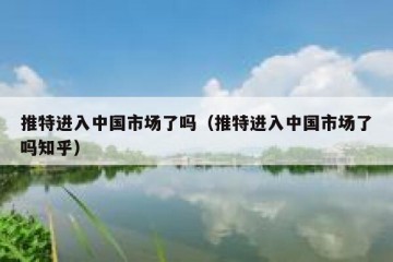 推特进入中国市场了吗（推特进入中国市场了吗知乎）