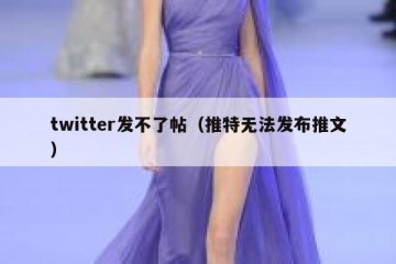 twitter发不了帖（推特无法发布推文）