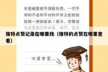 推特点赞记录在哪里找（推特的点赞在哪里查看）