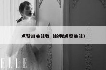 点赞加关注我（给我点赞关注）