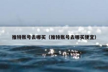推特账号去哪买（推特账号去哪买便宜）