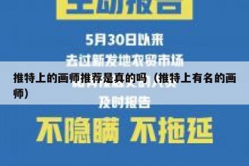 推特上的画师推荐是真的吗（推特上有名的画师）