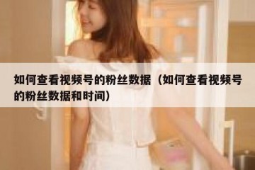 如何查看视频号的粉丝数据（如何查看视频号的粉丝数据和时间）