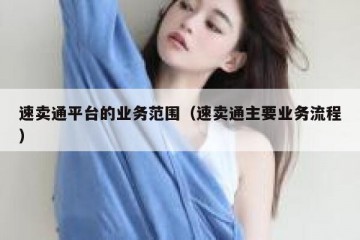 速卖通平台的业务范围（速卖通主要业务流程）