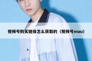 视频号购买链接怎么获取的（视频号mau）