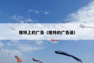 推特上的广告（推特的广告语）