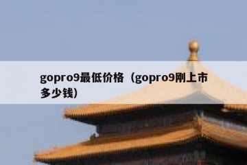 gopro9最低价格（gopro9刚上市多少钱）