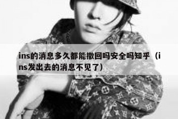 ins的消息多久都能撤回吗安全吗知乎（ins发出去的消息不见了）