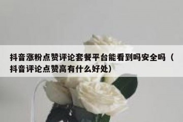 抖音涨粉点赞评论套餐平台能看到吗安全吗（抖音评论点赞高有什么好处）