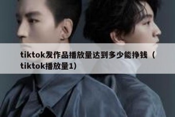 tiktok发作品播放量达到多少能挣钱（tiktok播放量1）
