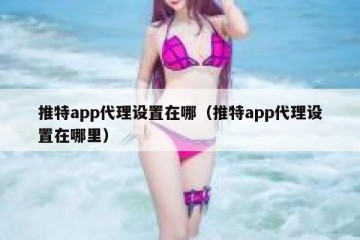 推特app代理设置在哪（推特app代理设置在哪里）