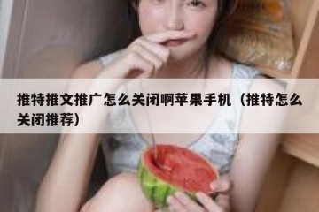 推特推文推广怎么关闭啊苹果手机（推特怎么关闭推荐）