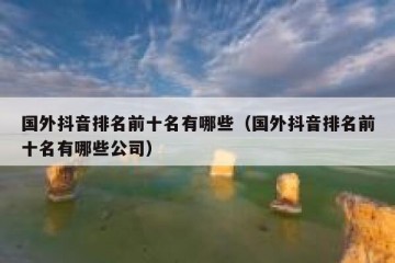 国外抖音排名前十名有哪些（国外抖音排名前十名有哪些公司）