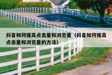 抖音如何提高点击量和浏览量（抖音如何提高点击量和浏览量的方法）