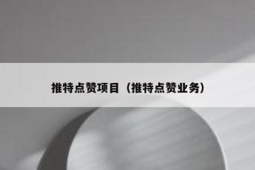 推特点赞项目（推特点赞业务）