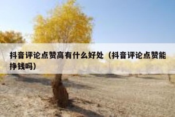 抖音评论点赞高有什么好处（抖音评论点赞能挣钱吗）