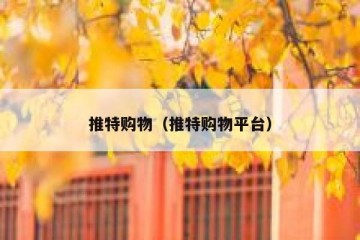 推特购物（推特购物平台）
