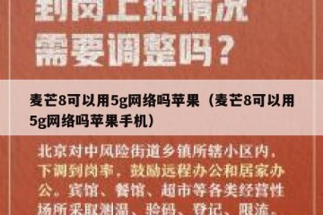 麦芒8可以用5g网络吗苹果（麦芒8可以用5g网络吗苹果手机）